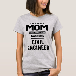 T-shirt Fier Maman d'un ingénieur civil génial   Mother Gi