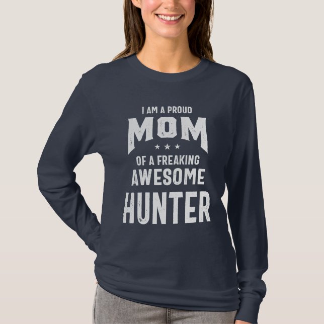 T-shirt Fier Maman D'Un Joueur De Chasseur Magnifique (Devant)