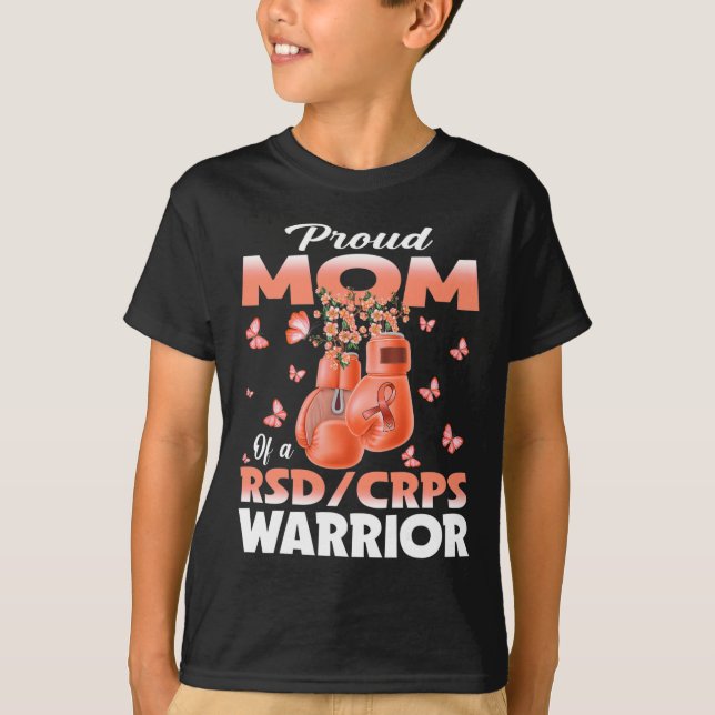 T-shirt Fier Maman D'Un Rsd Crps Warrior Awareness Boxe G (Devant)