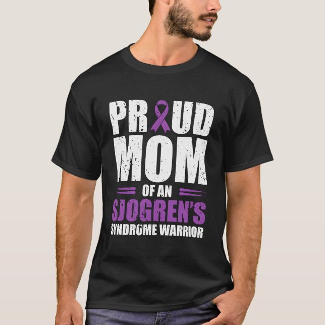 T-shirt Fier Maman D'Un Sjogrens Syndrome Guerrier Chroniq (Devant)