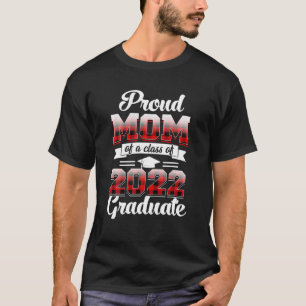 T-shirt Fier Maman D'Une Classe De 2022 Graduate Rouge Pla