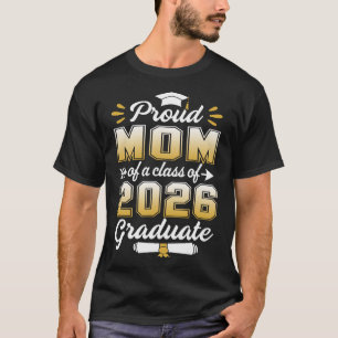 T-shirt Fier Maman D'Une Classe De 2026 Diplômé Senior 202