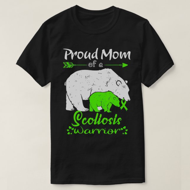 T-shirt Fier Maman, Guerrier de Scoliose (Design devant)