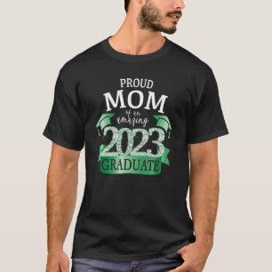 T-shirt Fier Maman I 2023 Graduate Green Famille noire Pho