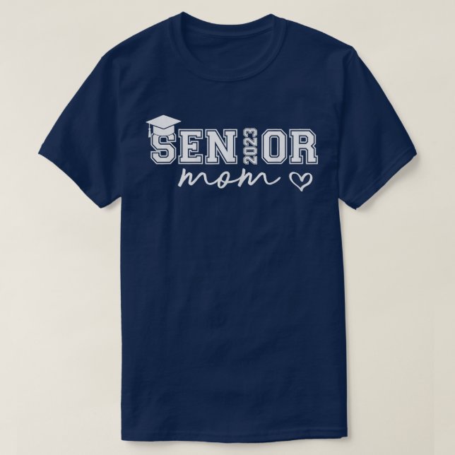 T-shirt Fier maman mignon coeur Graduate Senior 2023 (Design devant)