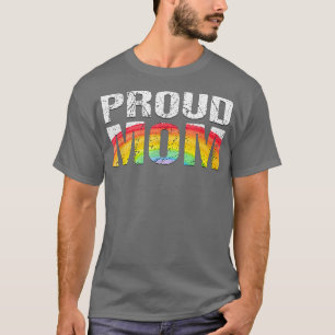 T-shirt Fier Maman Queer LGBTQ Gay pride Mois Rainbow Flag