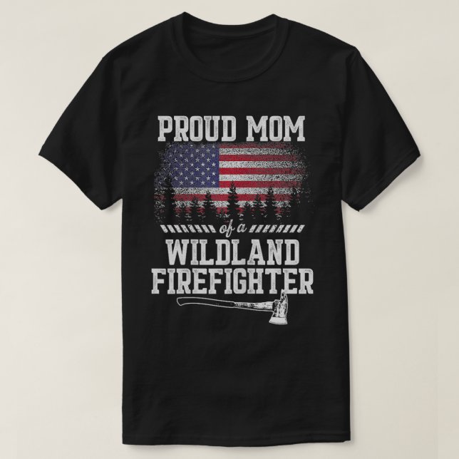 T-shirt Fier Maman Wildland pompier (Design devant)