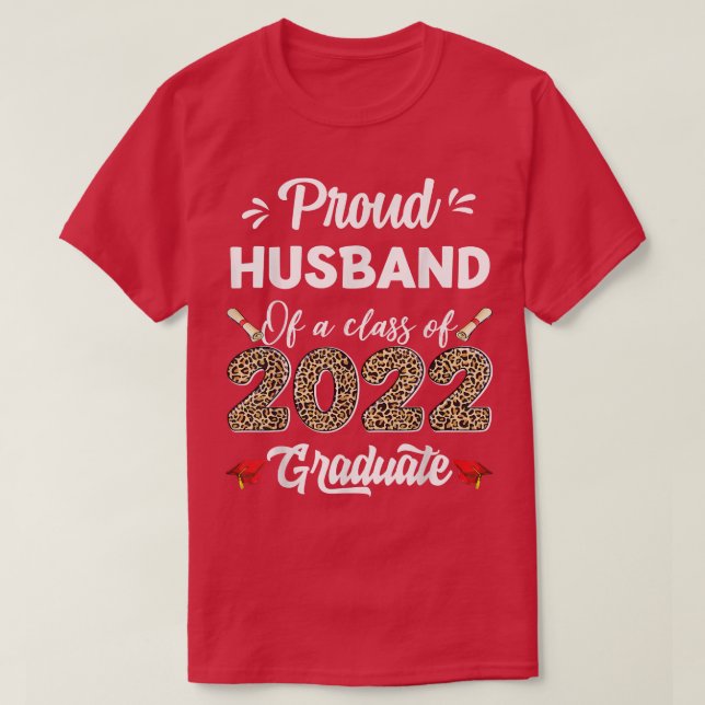 T-shirt Fier Mari D'Une Classe De Diplômés De 2022 (Design devant)