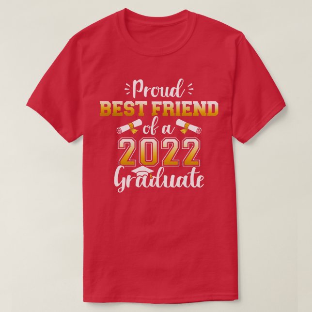 T-shirt Fier meilleur ami d'une classe de 2022 diplômé pou (Design devant)