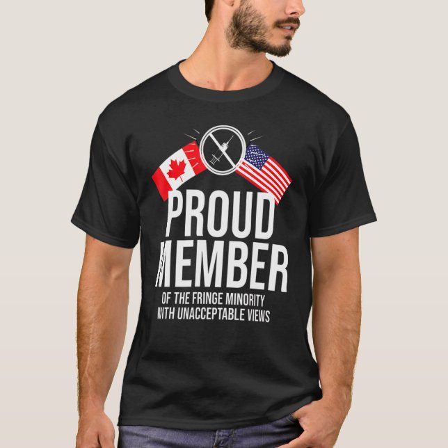 T-shirt Fier Membre De Fringe Minority America Et Canada (Devant)
