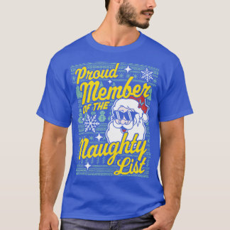 T-shirt Fier Membre De La Liste Fille Drôle Noël Fou C