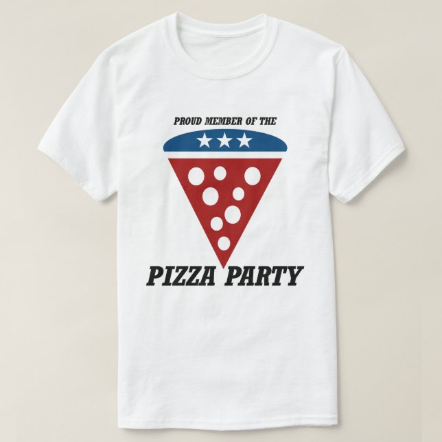 T-shirt Fier membre de la Pizza Party (Design devant)
