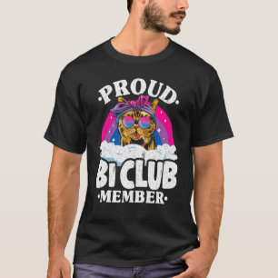 T-shirt Fier Membre du Club Bi Chat Drapeau Bisexuel Arc-e