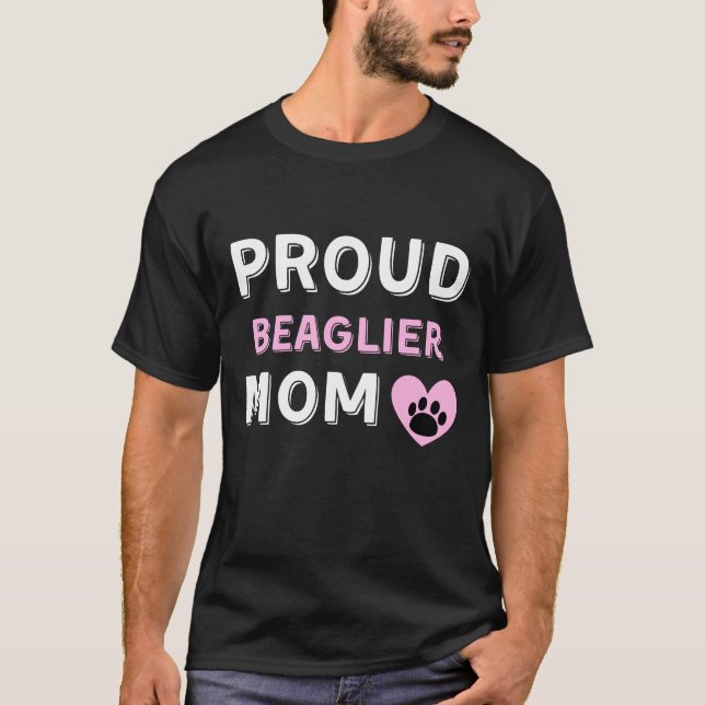 T-shirt Fier Mère du chien de Beaglier (Devant)