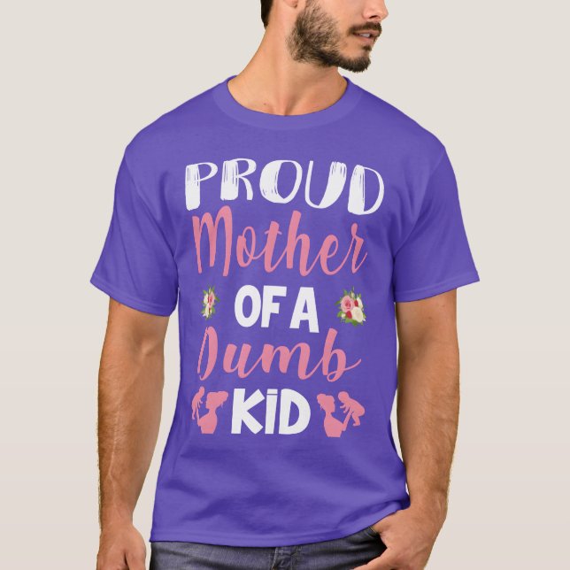 T-shirt Fier Mère D'Une Petite Fille De Poussette (Devant)