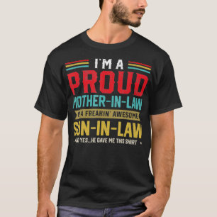 T-shirt Fier Mère en Droit d'un Fils fou en L