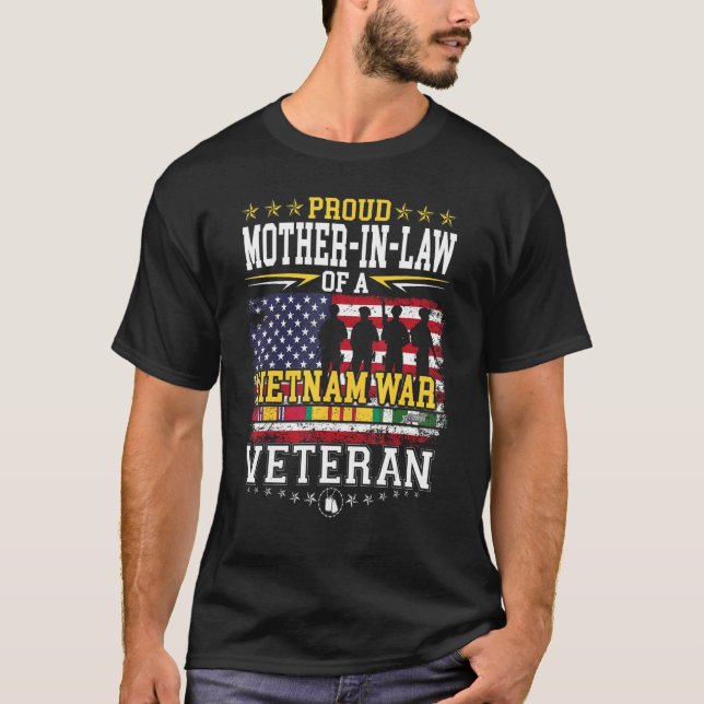 T-shirt Fier Mère en droit Vietnam Guerre Vétérinaire Matc (Devant)