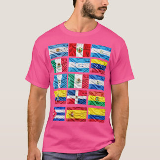 T-shirt Fier Mois du patrimoine hispanique Tous les pays l