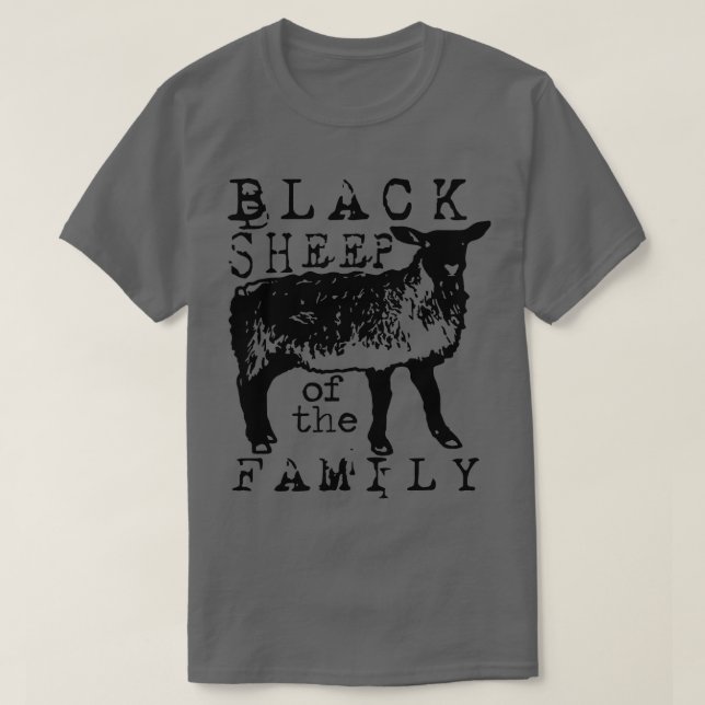 T-shirt Fier Mouton Noir De La Famille (Design devant)