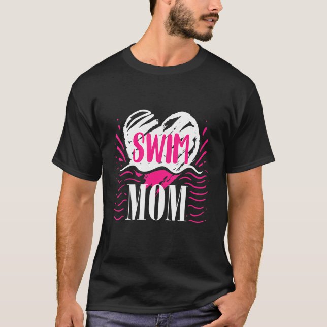 T-shirt Fier nageurs Mère Cool nager Mère (Devant)