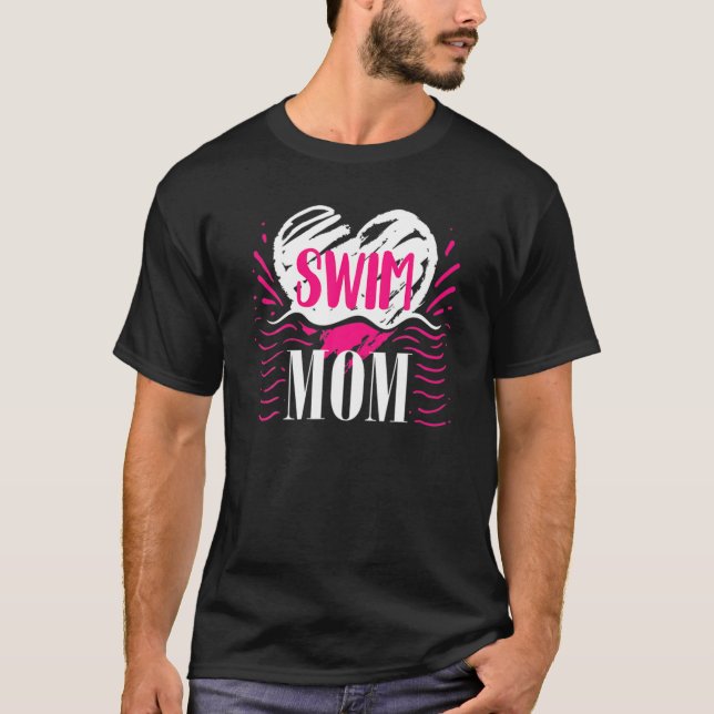 T-shirt Fier nageurs Mère Cool nager Mère (Devant)