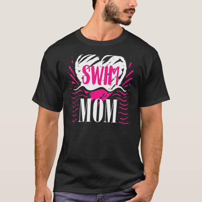 T-shirt Fier nageurs Mère Cool nager Mère (Devant)
