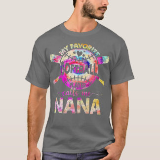 T-shirt Fier Nana de femmes joueuse de softball Tie Dye Lo