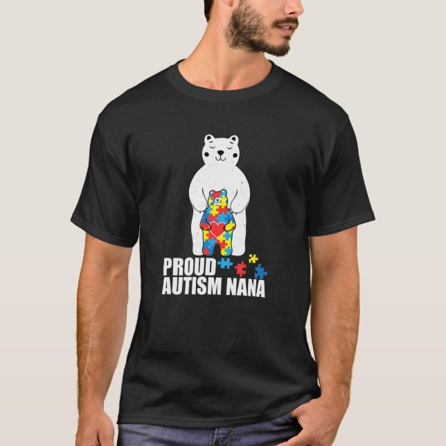 T-shirt Fier Nana Oear Sensibilisation sur l'autisme Puzzl (Devant)