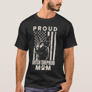 T-shirt Fier Néerlandais Berger Chien Maman Américain Drap