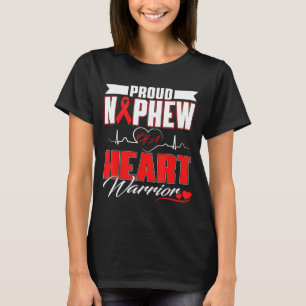 T-shirt Fier neveu d'un guerrier du cœur Sensibilisation à