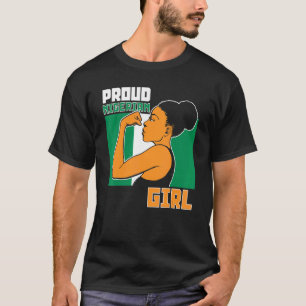 T-shirt Fier Nigériane Fille Femmes Nigeria