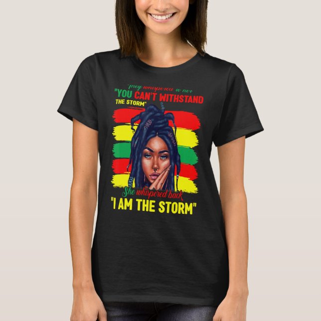 T-shirt Fier Noir Africain-Américain Dames Histoire Noire (Devant)