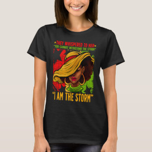 T-shirt Fier Noir Africain Femmes Je Suis La Tempête BLM N