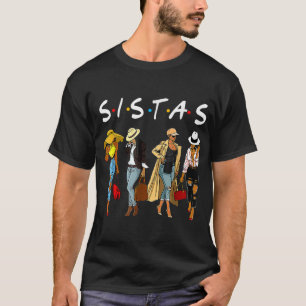 T-shirt Fier Noir Sistas Reine Melanin Afro Africain Amer