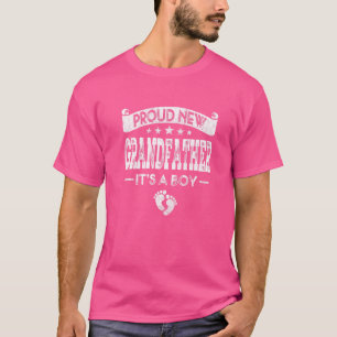 T-shirt Fier Nouveau Grand-Père C'est Un Garçon Révélation