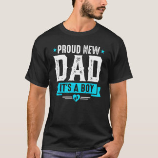T-shirt Fier Nouveau Papa C'est Un Garçon Mignon Fête Des