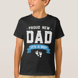 T-shirt Fier Nouveau Papa C'Est Un Garçon Mignonne Fête de