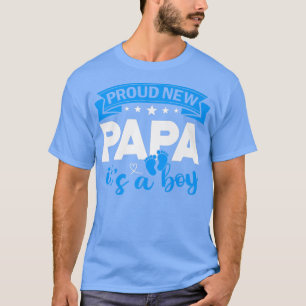 T-shirt Fier Nouveau Papa C'est un garçon Révéler le genre
