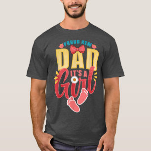 T-shirt Fier Nouveau Papa C'est une fille Genre Révéler Ba