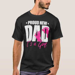 T-shirt Fier Nouveau Père C'est une Fille Genre Reveal Par