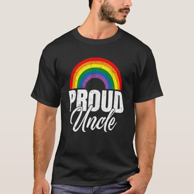 T-shirt Fier oncle Ally LGBT Mois Gay pride lesbienne LGBT (Devant)