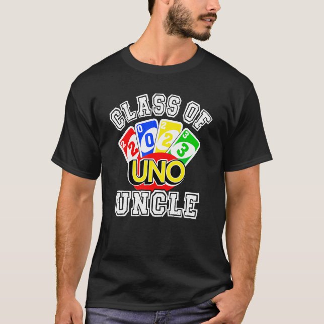 T-shirt Fier Oncle D'Un 2023 Senior Uno Classe 2023 Gradu (Devant)