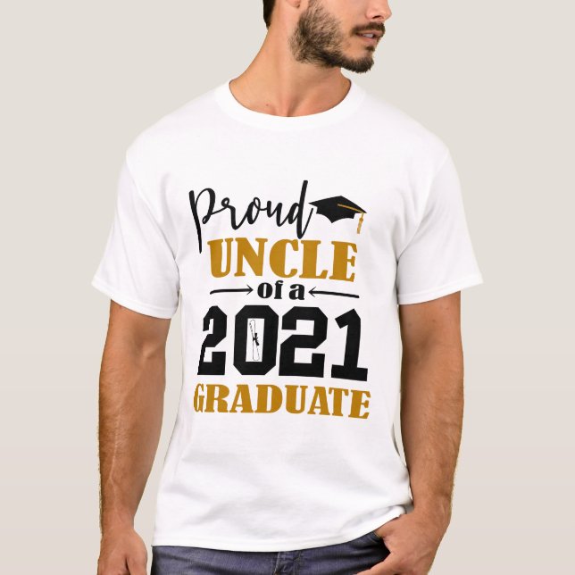 T-shirt Fier oncle d'un diplômé de 2021 (Devant)