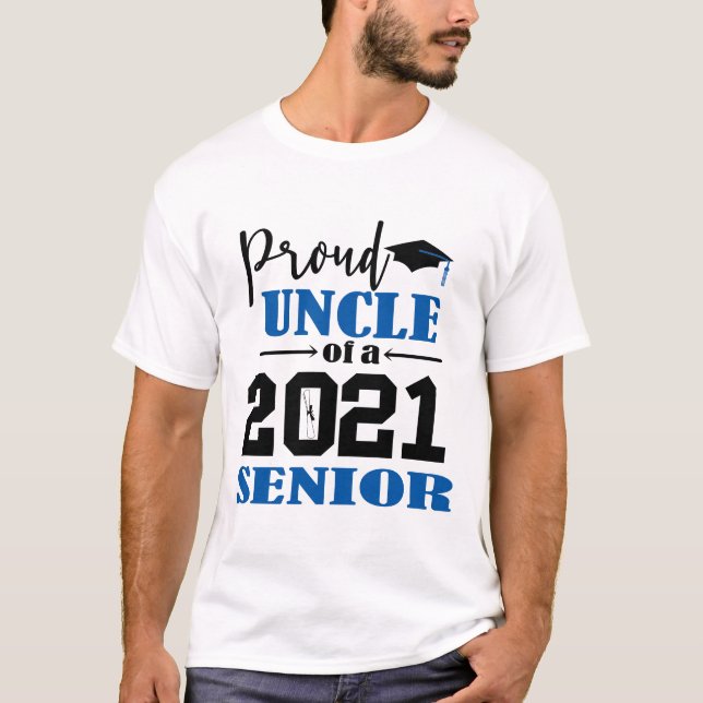 T-shirt Fier oncle d'un Senior 2021 (Devant)
