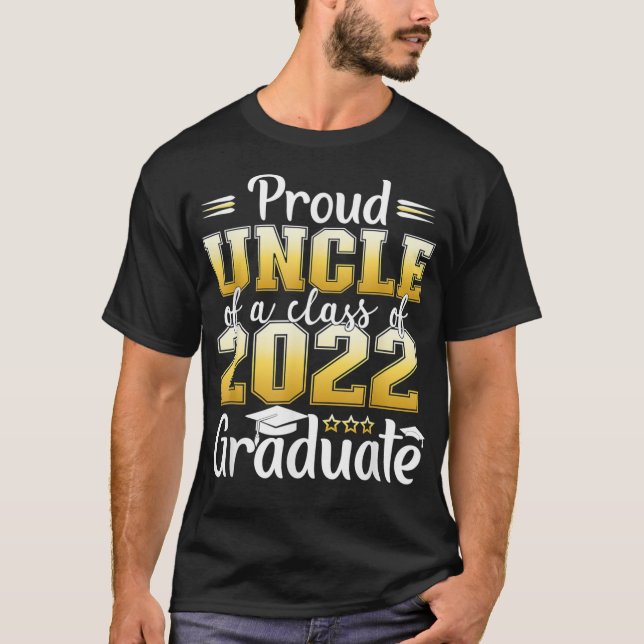 T-shirt Fier oncle d'une classe de 2022 Diplômé Senior 22  (Devant)
