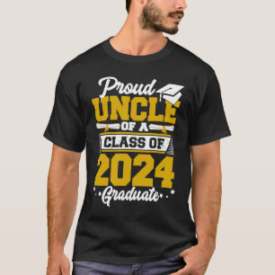 T-shirt Fier oncle d'une classe de 2024 Graduate Graduatio