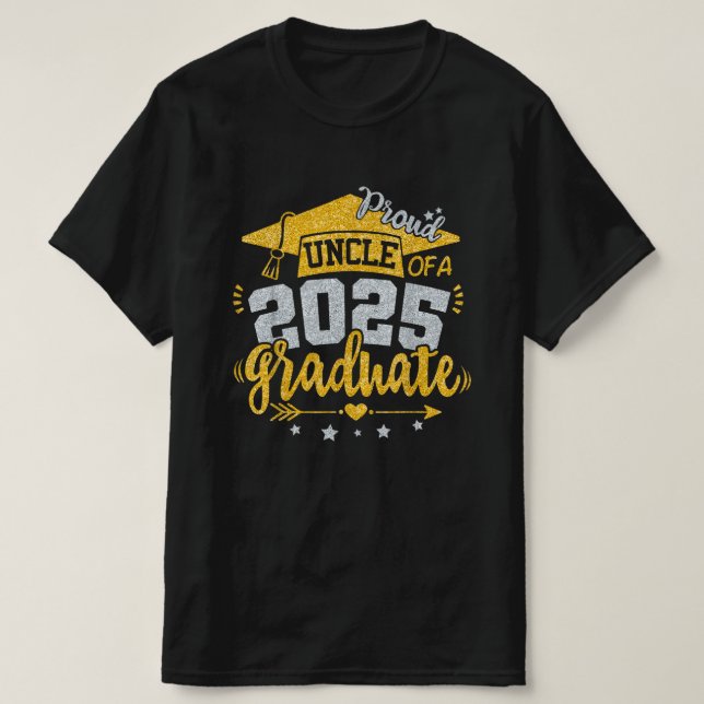T-shirt Fier oncle d'une classe de 2025 Graduation Senior (Design devant)