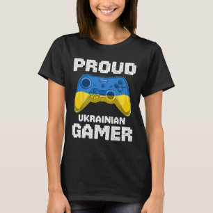 T-shirt Fier orgueilleux ukrainien jeux vidéo drapeau Ukra