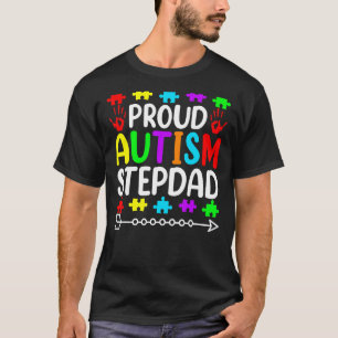 T-shirt Fier papa adoptif de fils autiste Journée de sensi