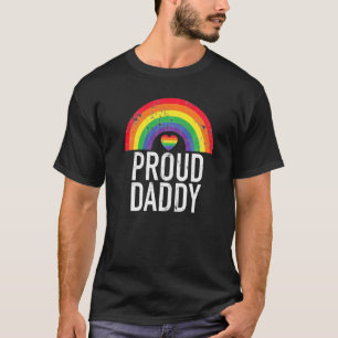 T-shirt Fier papa Arc-en-ciel Rétro Papa Gay pride Lgbt Pa